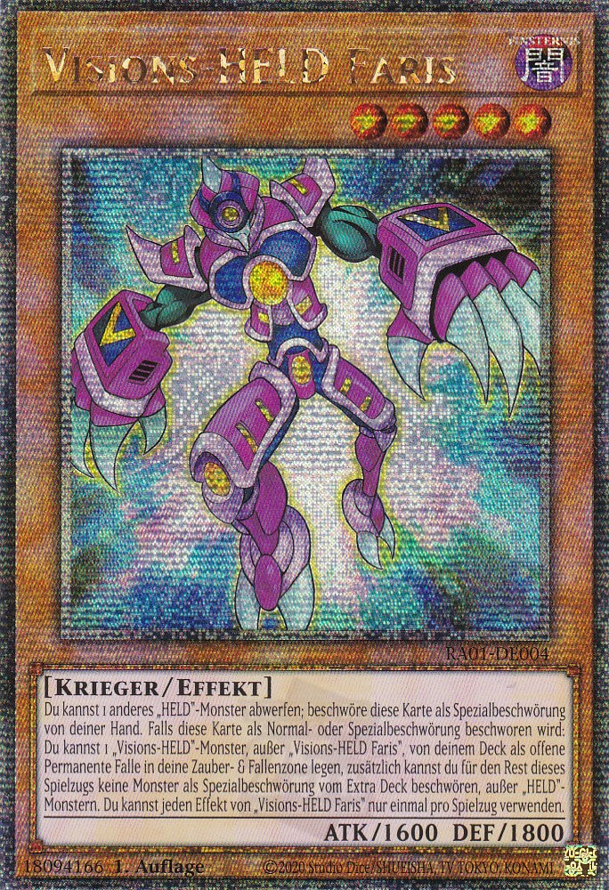 Visions-HELD Faris - RA01-DE004 - Quarter Century Secret Rare - 1. Auflage - Deutsch - Einzelkarten aus: 25th Anniversary Rarity Collection