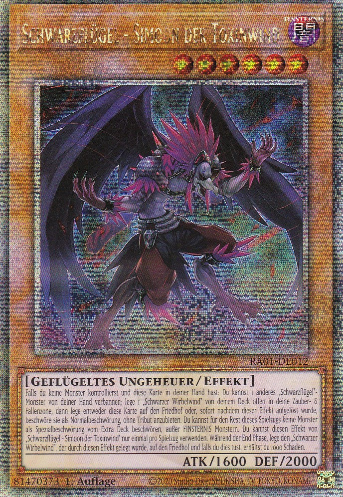 Schwarzflügel - Simoon der Toxinwind - RA01-DE012 - Quarter Century Secret Rare - 1. Auflage - Deutsch - Einzelkarten aus: 25th Anniversary Rarity Collection