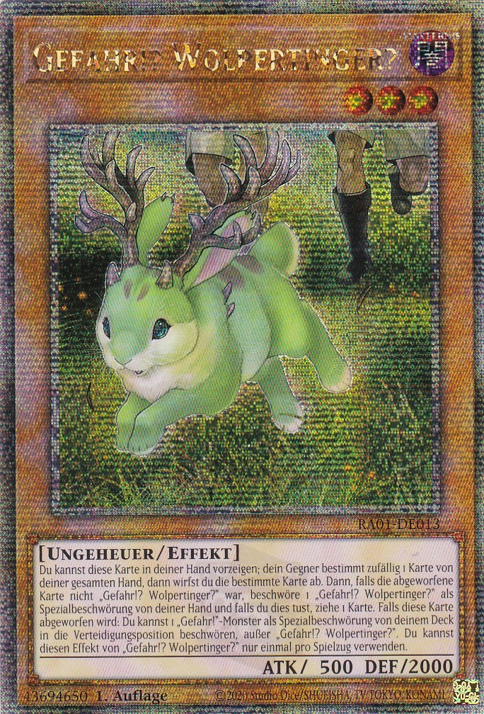 Gefahr!? Wolpertinger? - RA01-DE013 - Quarter Century Secret Rare - 1. Auflage - Deutsch - Einzelkarten aus: 25th Anniversary Rarity Collection