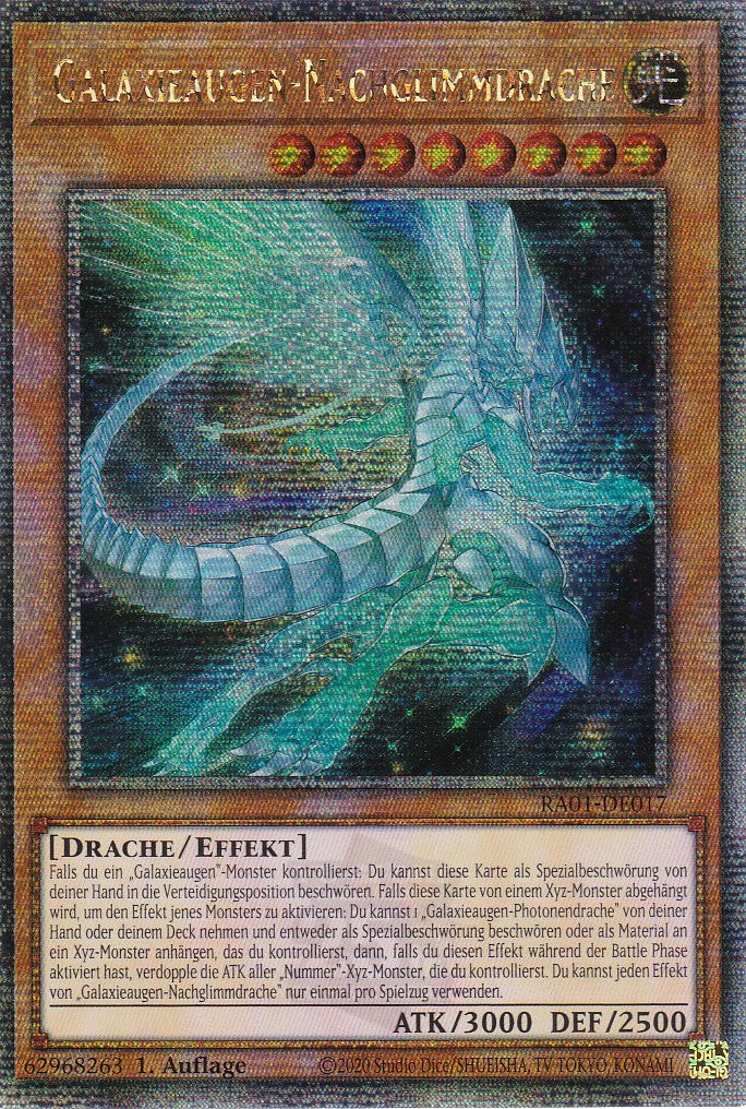 Galaxieaugen-Nachglimmdrache - RA01-DE017 - Quarter Century Secret Rare - 1. Auflage - Deutsch - Einzelkarten aus: 25th Anniversary Rarity Collection