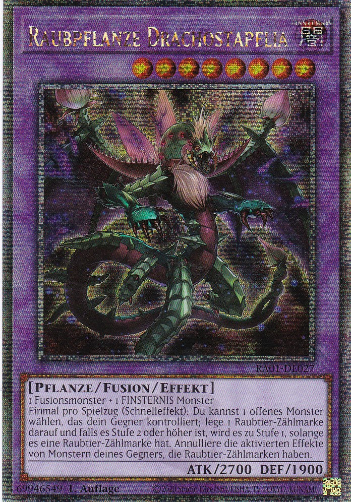 Raubpflanze Drachostapelia - RA01-DE027 - Quarter Century Secret Rare - 1. Auflage - Deutsch - Einzelkarten aus: 25th Anniversary Rarity Collection