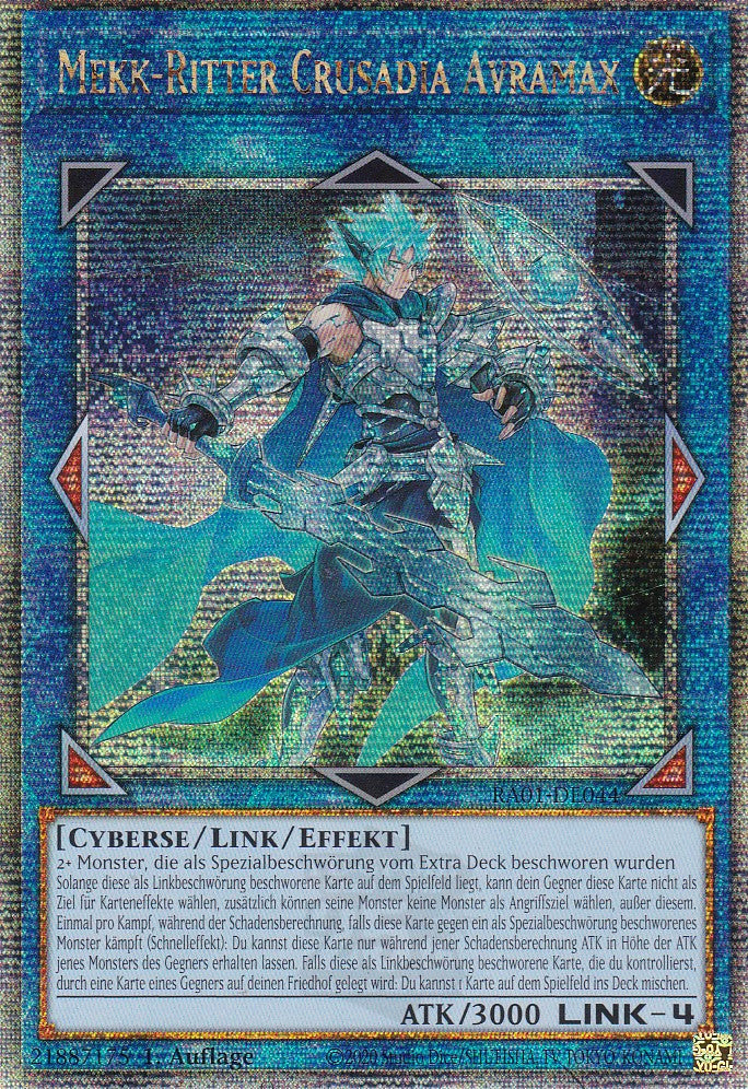 Mekk-Ritter Crusadia Avramax - RA01-DE044 - Quarter Century Secret Rare - 1. Auflage - Deutsch - Einzelkarten aus: 25th Anniversary Rarity Collection