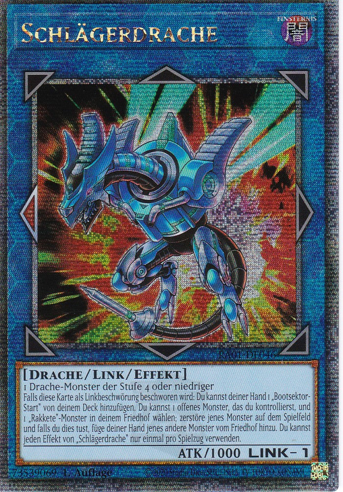 Schlägerdrache - RA01-DE046 - Quarter Century Secret Rare - 1. Auflage - Deutsch - Einzelkarten aus: 25th Anniversary Rarity Collection