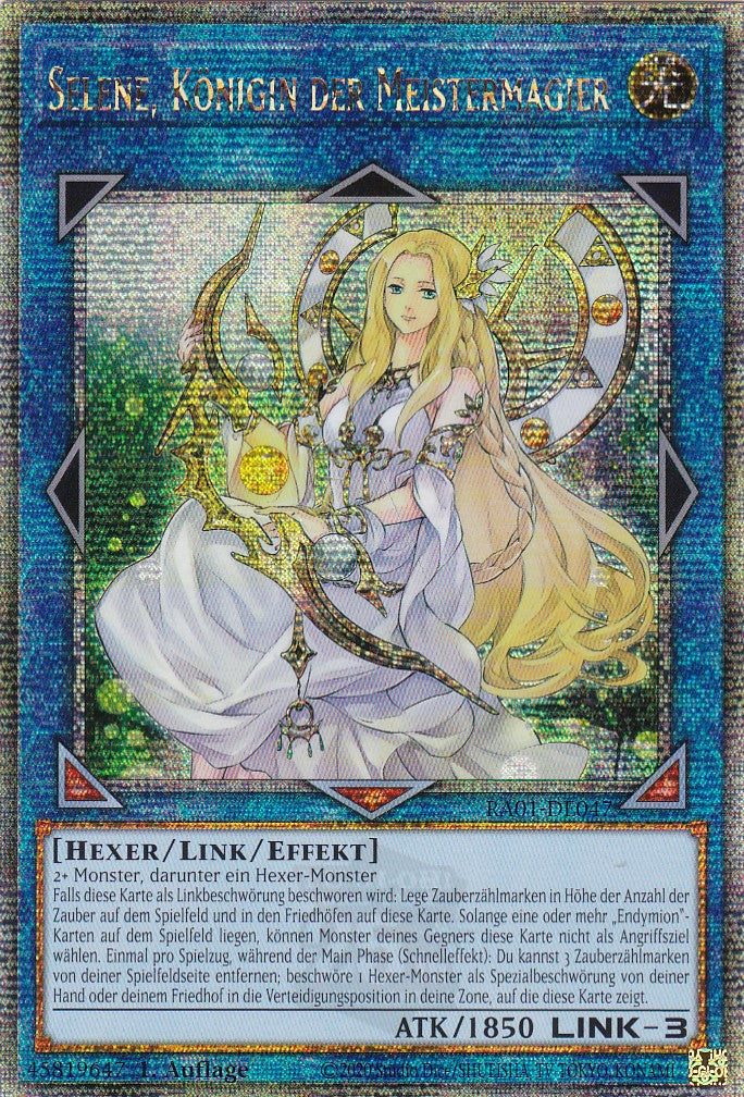 Selene, Königin der Meistermagier - RA01-DE047 - Quarter Century Secret Rare - 1. Auflage - Deutsch - Einzelkarten aus: 25th Anniversary Rarity Collection