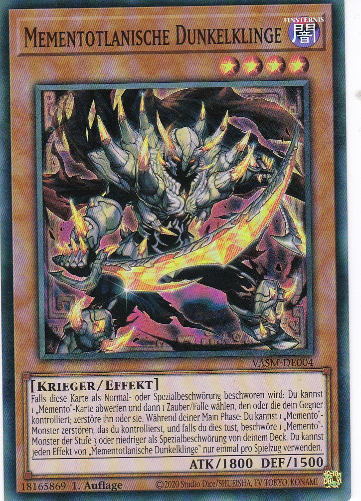 Mementotlanische Dunkelklinge - VASM-DE004 - Super Rare - 1. Auflage - Deutsch - Einzelkarte aus: Valiant Smashers