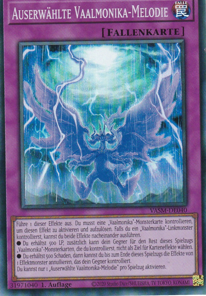 Auserwählte Vaalmonika-Melodie - VASM-DE040 - Super Rare - 1. Auflage - Deutsch - Einzelkarte aus: Valiant Smashers