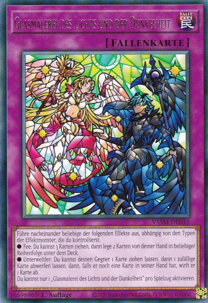 Glasmalerei des Lichts und der Dunkelheit - VASM-DE045 - Rare - 1. Auflage - Deutsch - Einzelkarte aus: Valiant Smashers