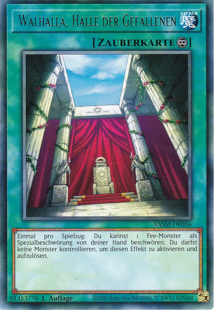 Walhalla, Halle der Gefallenen - VASM-DE056 - Rare - 1. Auflage - Deutsch - Einzelkarte aus: Valiant Smashers