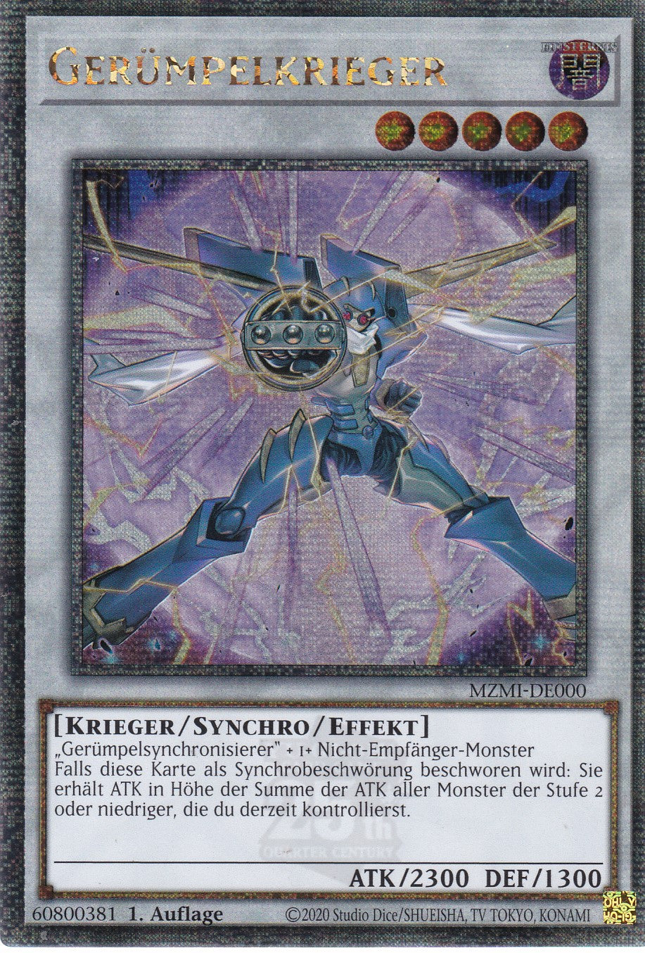 Gerümpelkrieger - MZMI-DE000 - Quarter Century Secret Rare - 1. Auflage - DEUTSCH - Maze of Millennia