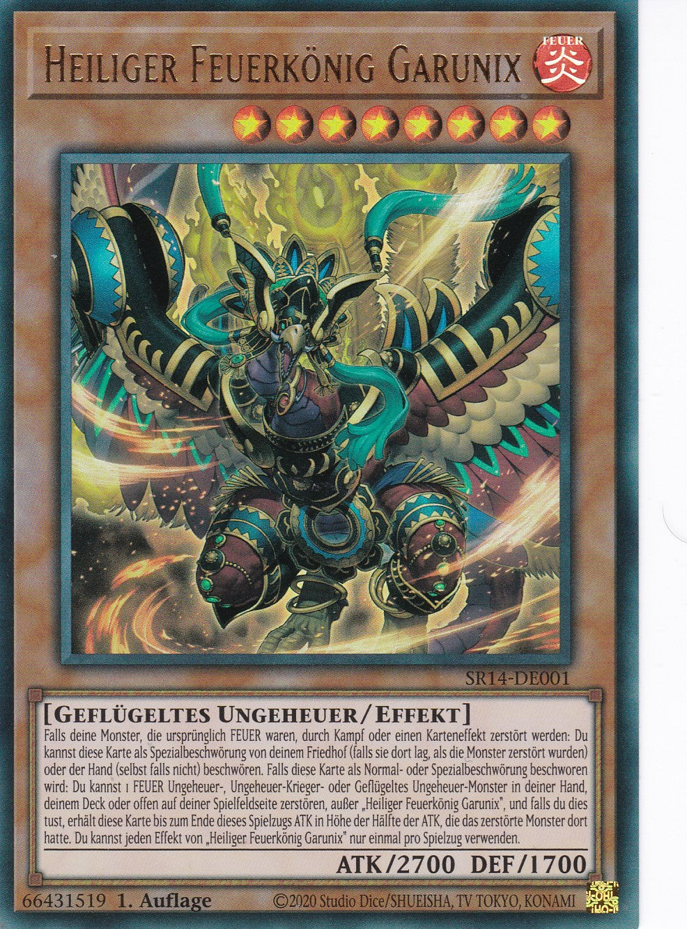 Heiliger Feuerkönig Garunix - SR14-DE001 - Ultra Rare - 1. Auflage - Ultra Rare - Structure Deck: Fire Kings