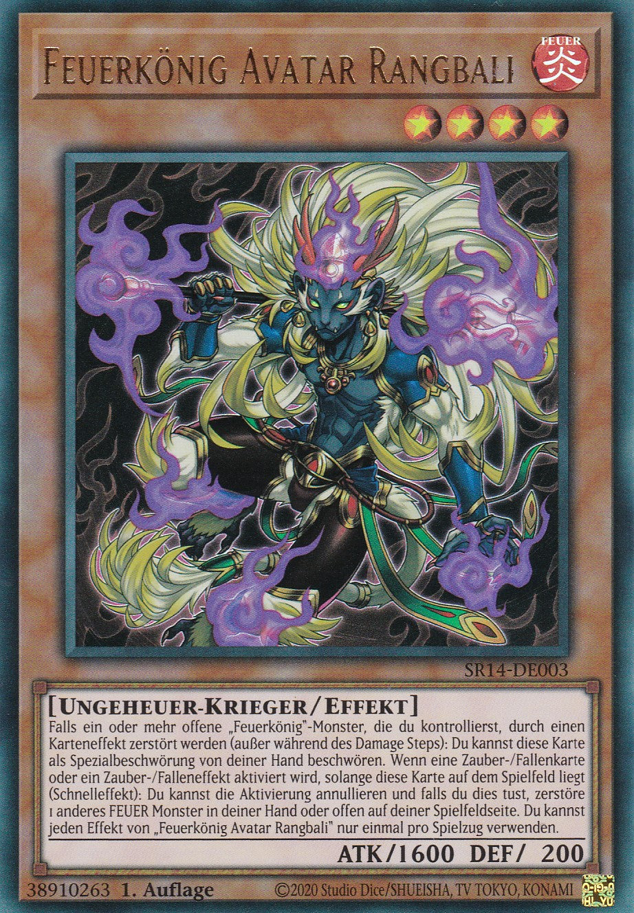 Feuerkönig Avatar Rangbali - SR14-DE003 - Ultra Rare - 1. Auflage - Ultra Rare - Structure Deck: Fire Kings