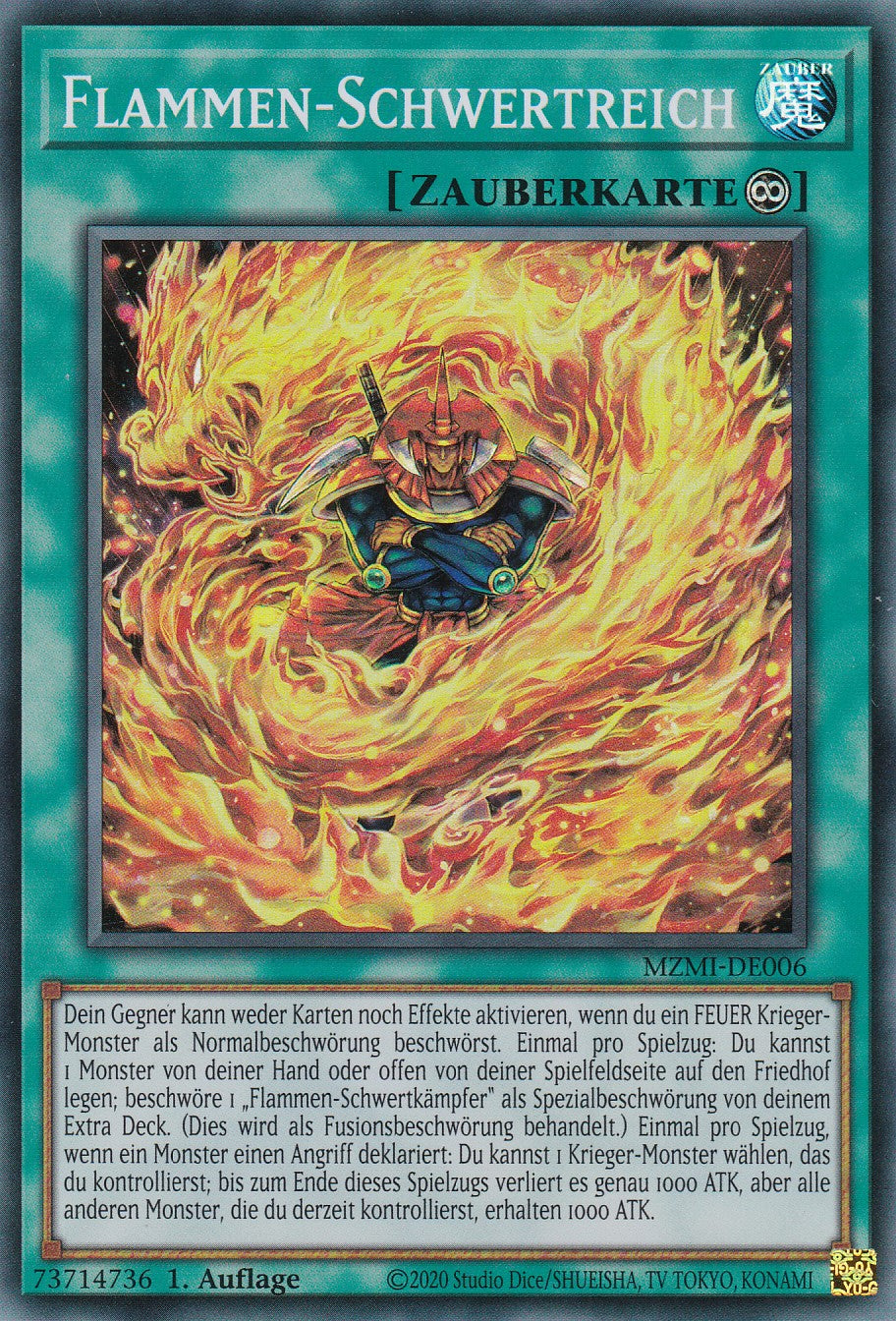 Flammen-Schwertreich - MZMI-DE006 - Super Rare - 1. Auflage - Super Rare - Maze of Millennia