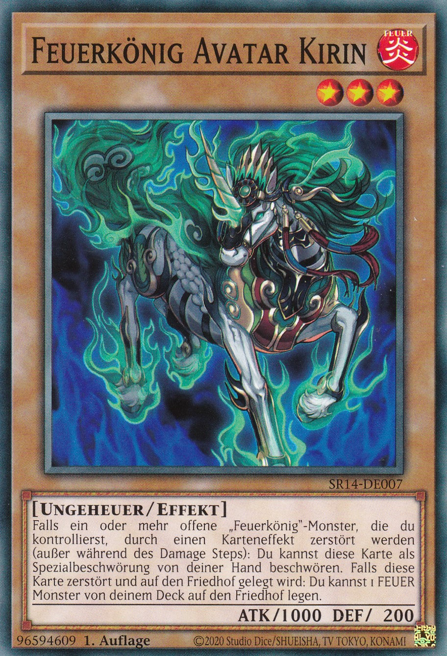 Feuerkönig Avatar Kirin - SR14-DE007 - Common - 1. Auflage - Common - Structure Deck: Fire Kings