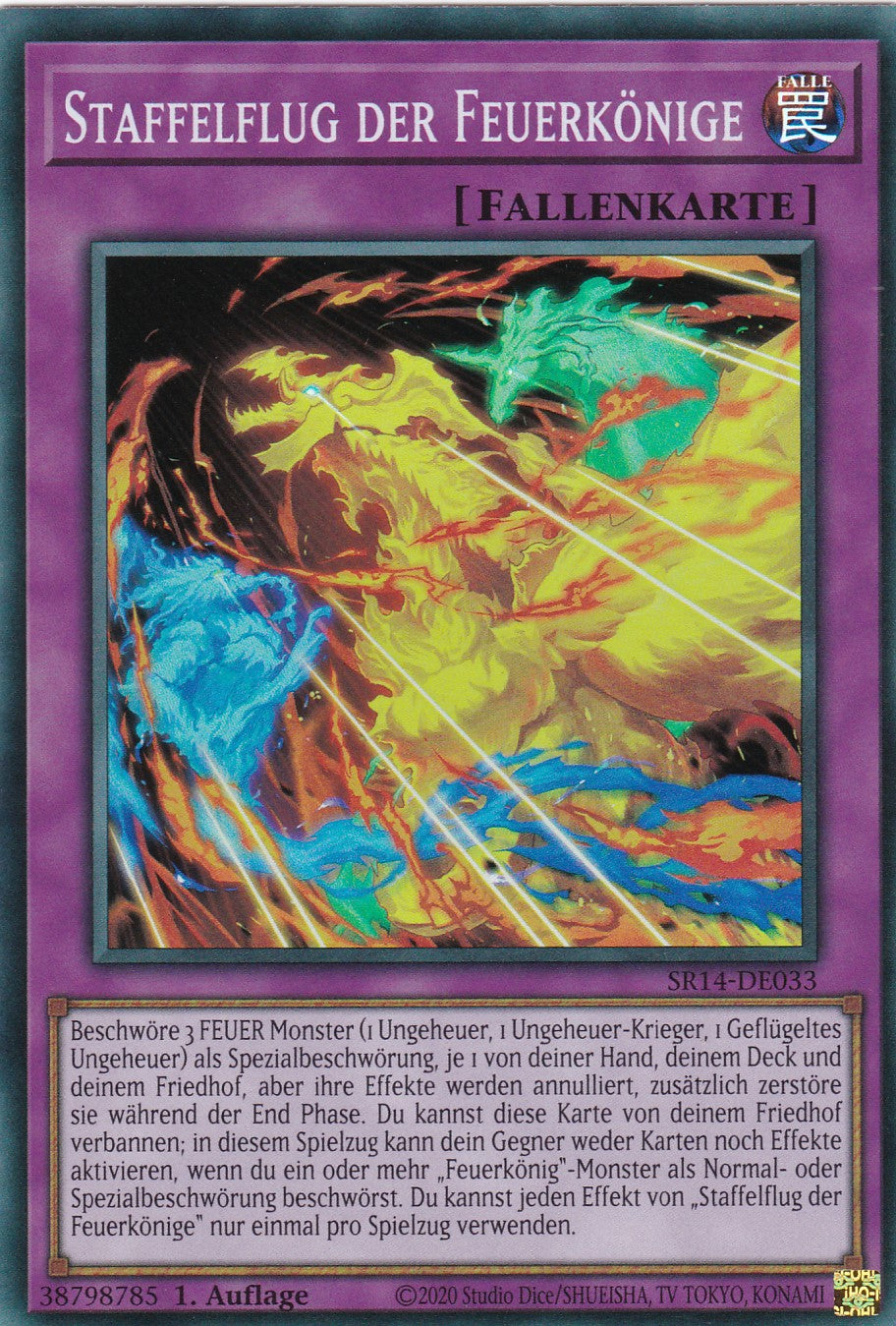 Staffelflug der Feuerkönige - SR14-DE033 - Super Rare - 1. Auflage - Super Rare - Structure Deck: Fire Kings