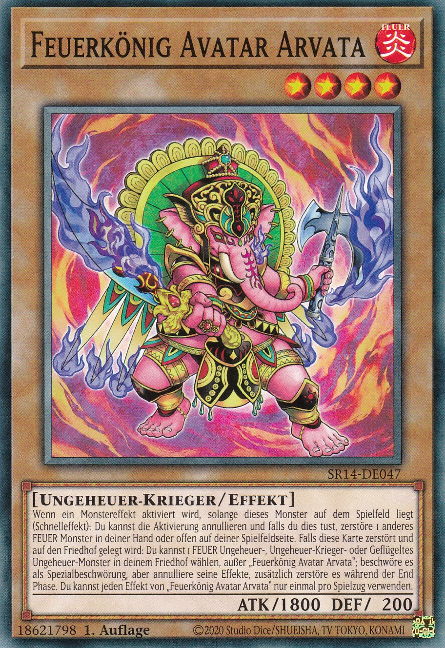 Feuerkönig Avatar Arvata - SR14-DE047 - Common - 1. Auflage - Common - Structure Deck: Fire Kings