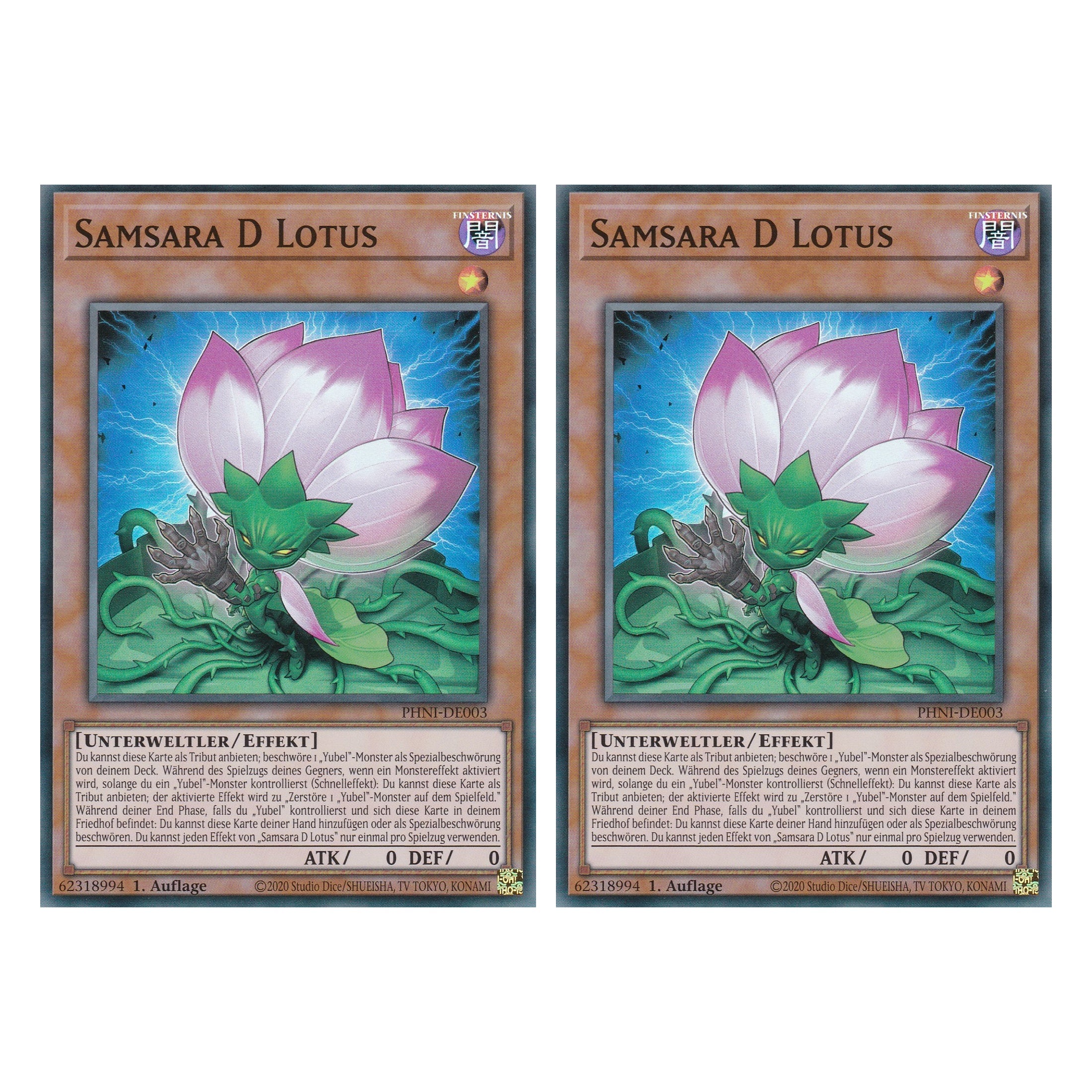 Sansara D Lotus - PHNI-DE003 - Super Rare - Deutsch - 1. Auflage - Phantom Nightmare - Duo Set (2 Stück) - Yu-Gi-Oh!