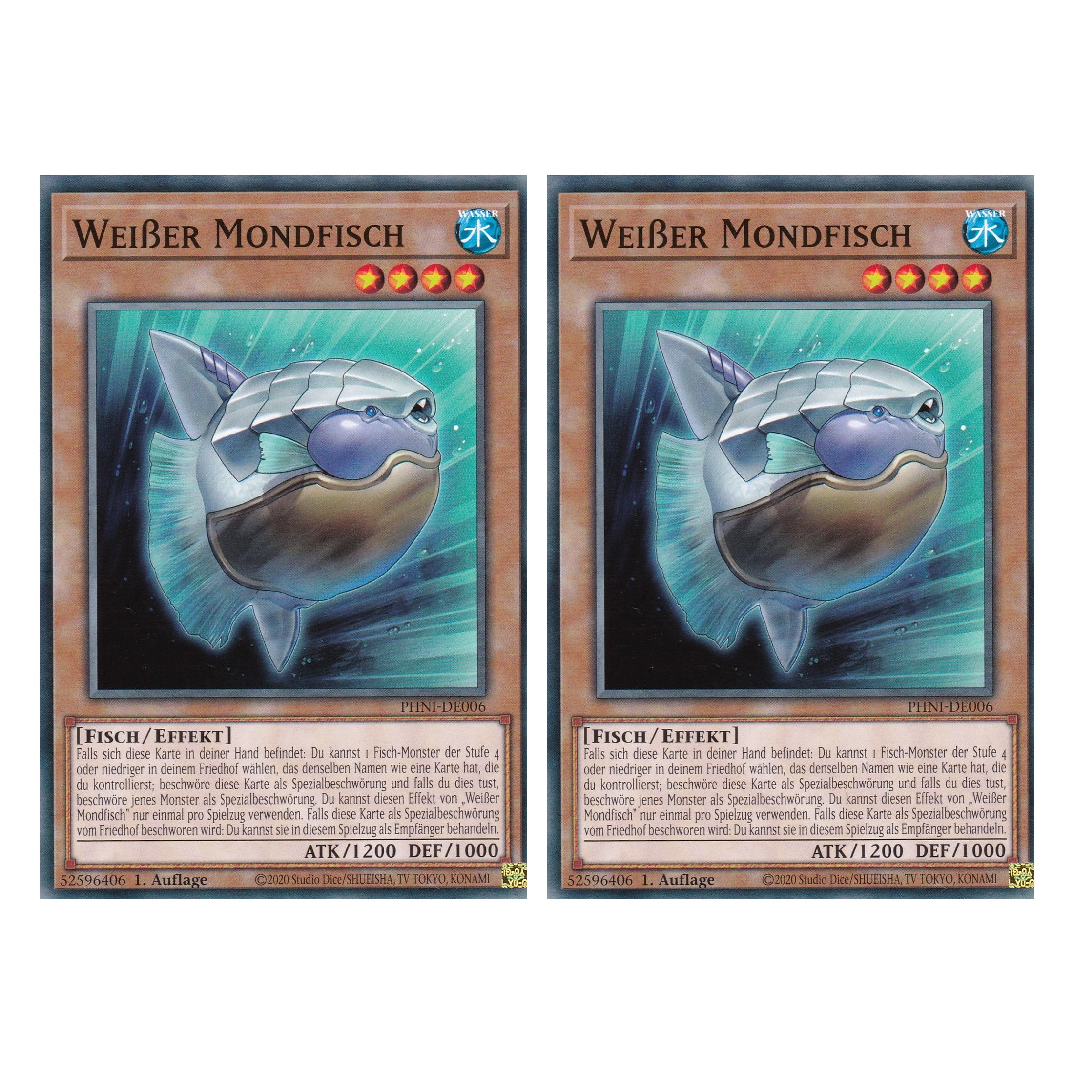 Weißer Mondfisch - PHNI-DE006 - Common - Deutsch - 1. Auflage - Phantom Nightmare - Duo Set (2 Stück) - Yu-Gi-Oh!