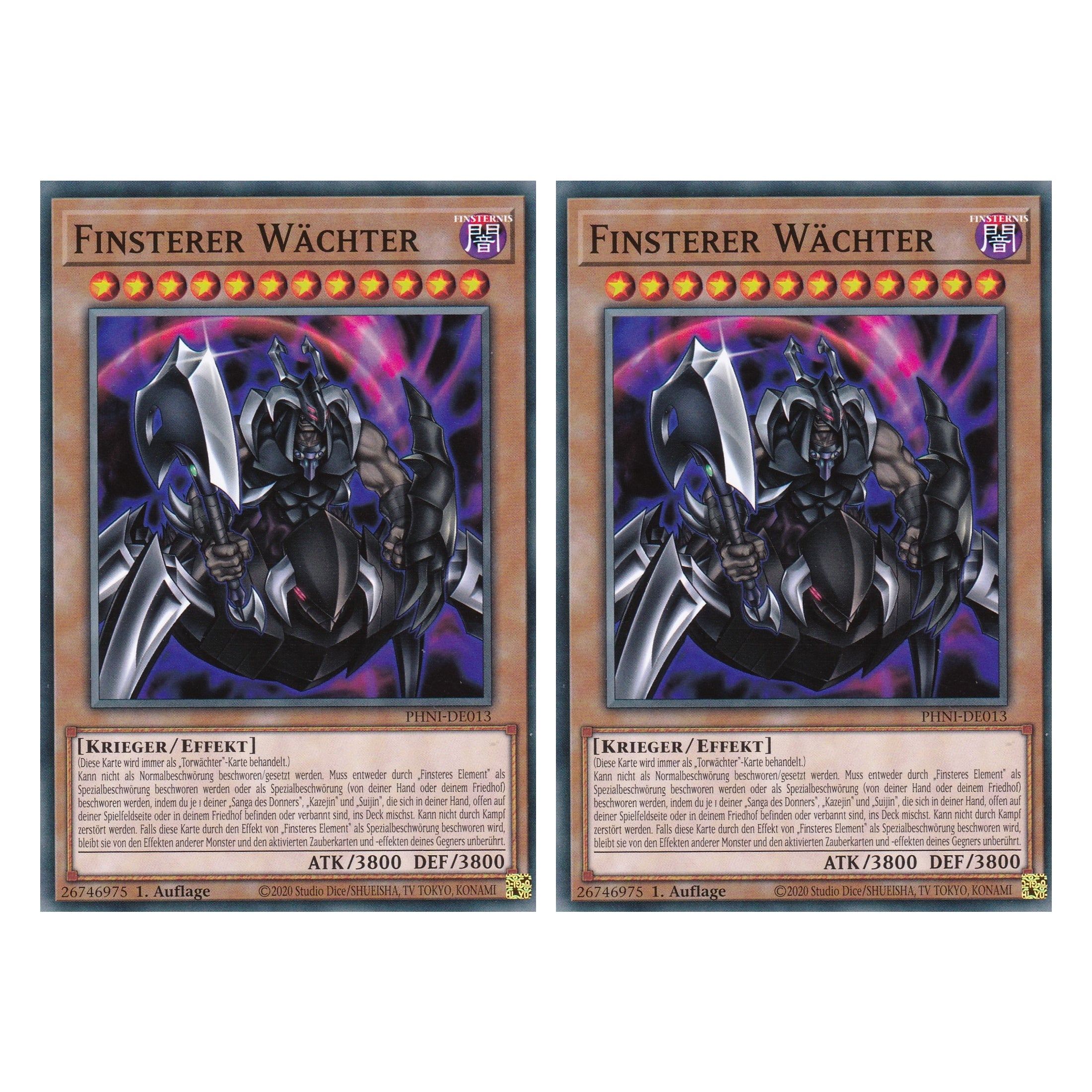 Finsterer Wächter - PHNI-DE013 - Common - Deutsch - 1. Auflage - Phantom Nightmare - Duo Set (2 Stück) - Yu-Gi-Oh!
