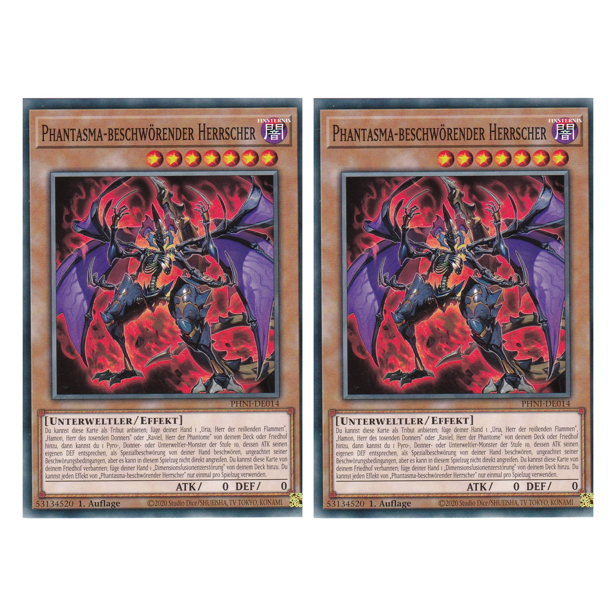 Phantasma - Beschwörender Herrscher - PHNI-DE014 - common - Deutsch - 1. Auflage - Phantom Nightmare - Duo Set (2 Stück) - Yu-Gi-Oh!