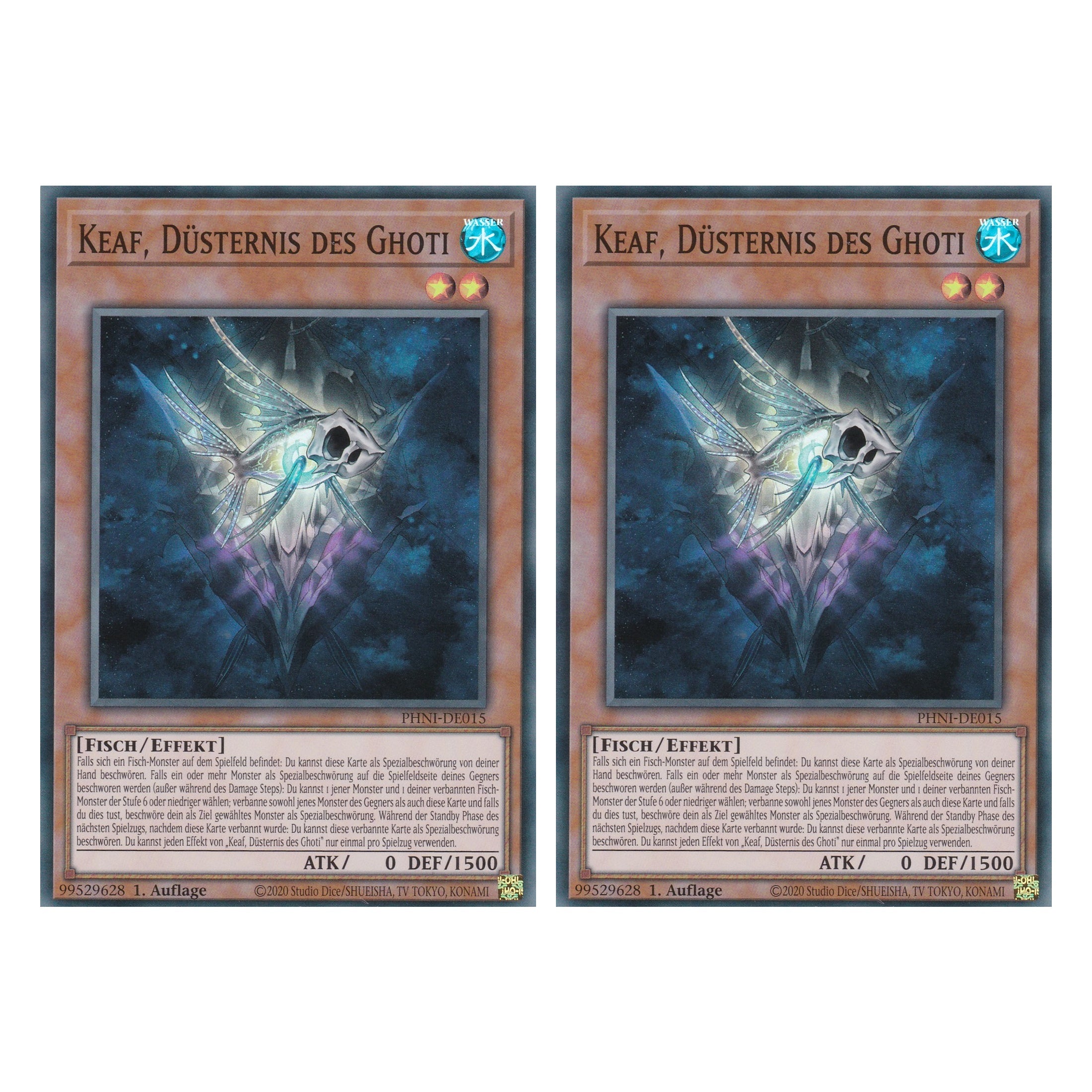 Keaf, Düsternis des Ghoti - PHNI-DE015 - Super Rare - Deutsch - 1. Auflage - Phantom Nightmare - Duo Set (2 Stück) - Yu-Gi-Oh!