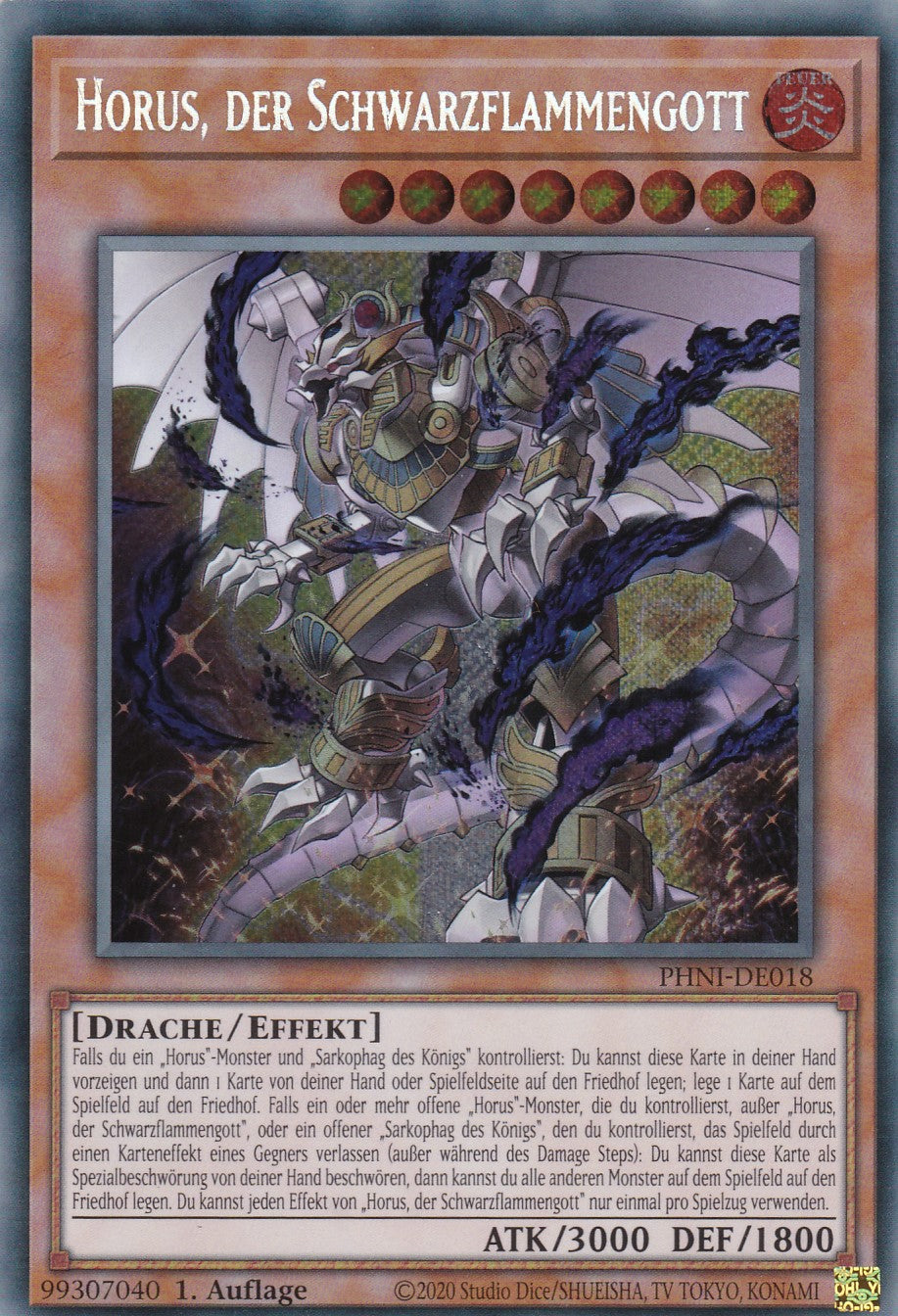 Horus, der Schwarzflammengott - PHNI-DE018 - Secret Rare - 1. Auflage - Deutsch - Phantom Nightmare