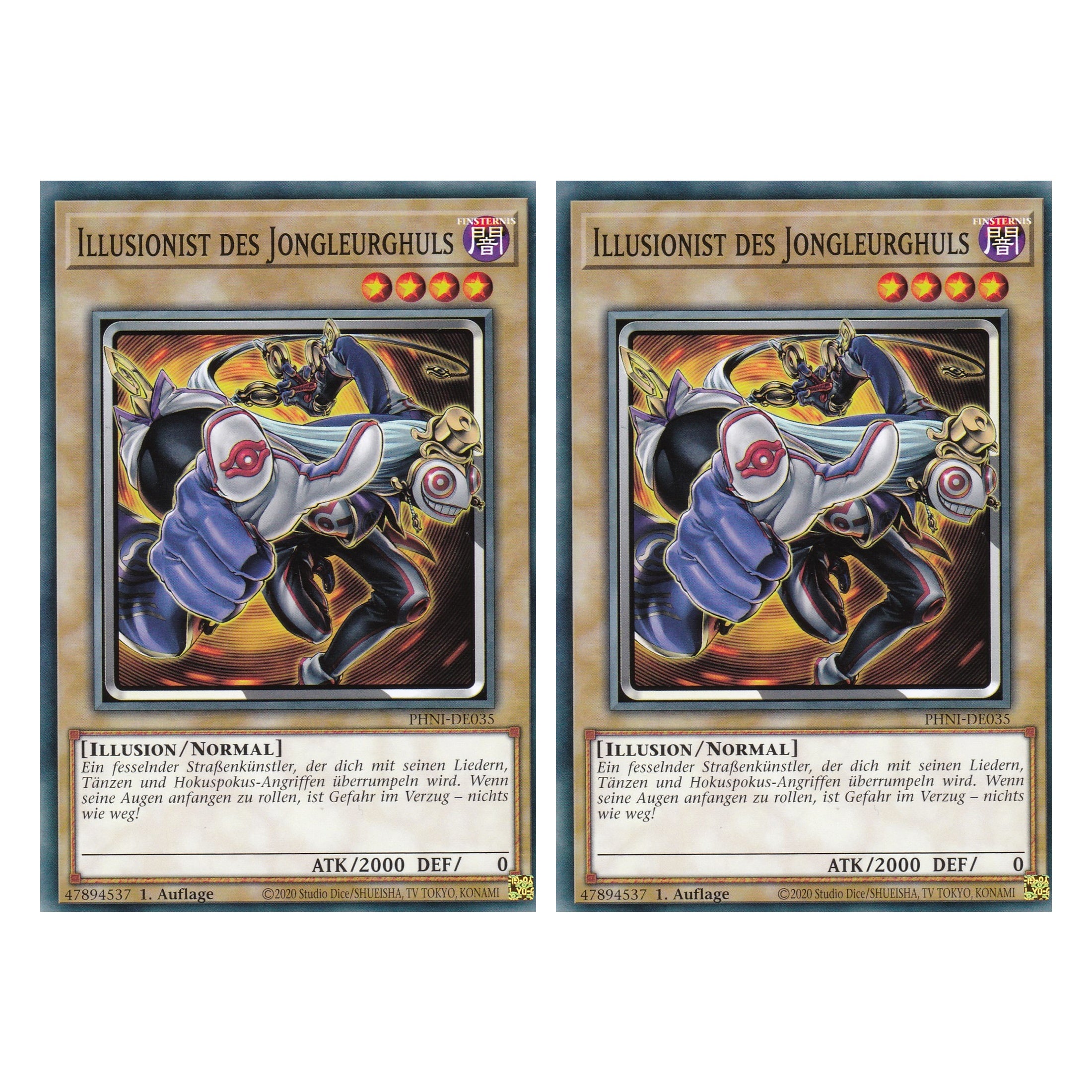 Illusionist des Jongleurghuls - PHNI-DE035 - Common - Deutsch - 1. Auflage - Phantom Nightmare - Duo Set (2 Stück) - Yu-Gi-Oh!