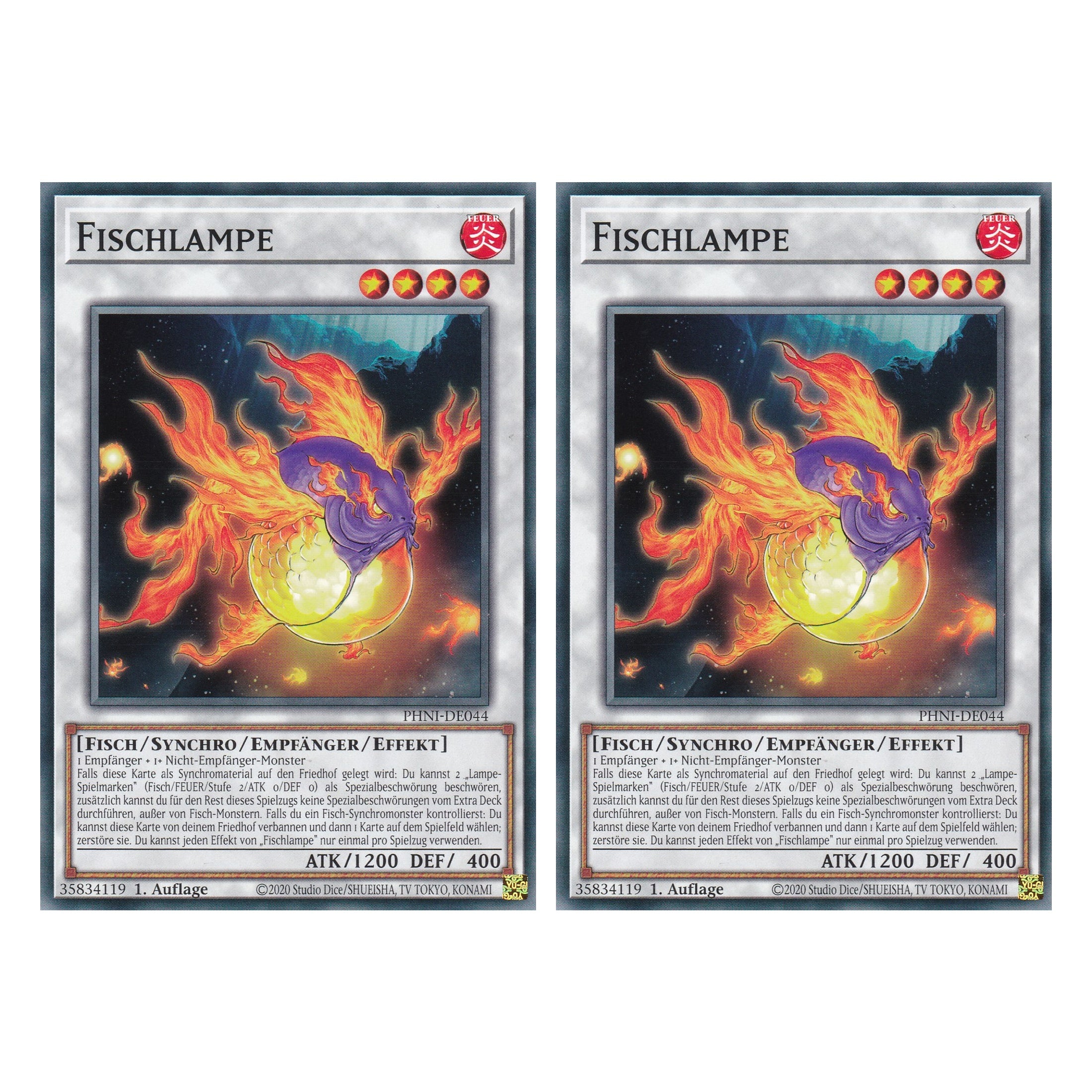 Fischlampe - PHNI-DE044 - Common - Deutsch - 1. Auflage - Phantom Nightmare - Duo Set (2 Stück) - Yu-Gi-Oh!