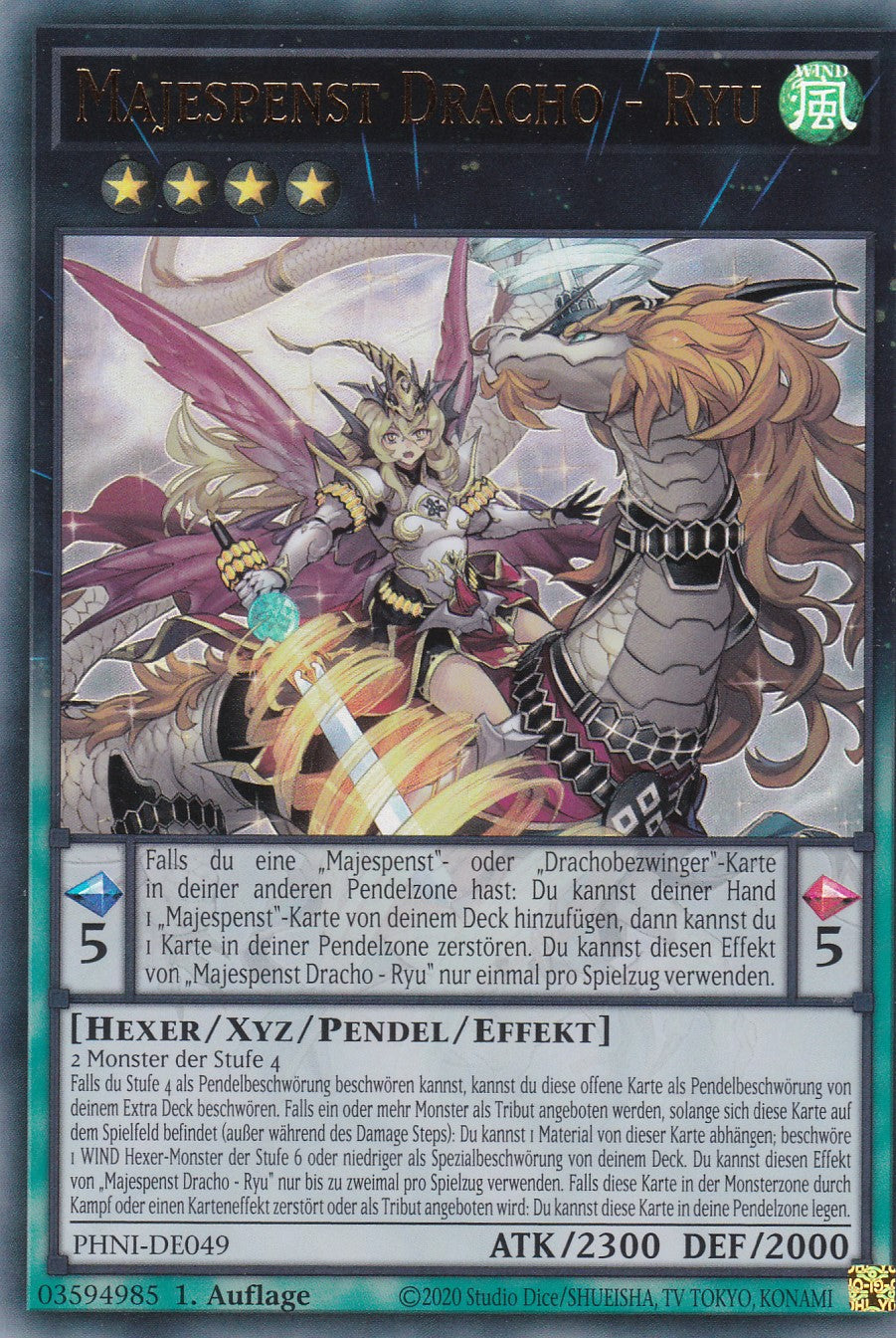 Majespenst Dracho - Ryu - PHNI-DE049 - Ultra Rare - 1. Auflage - Deutsch - Phantom Nightmare