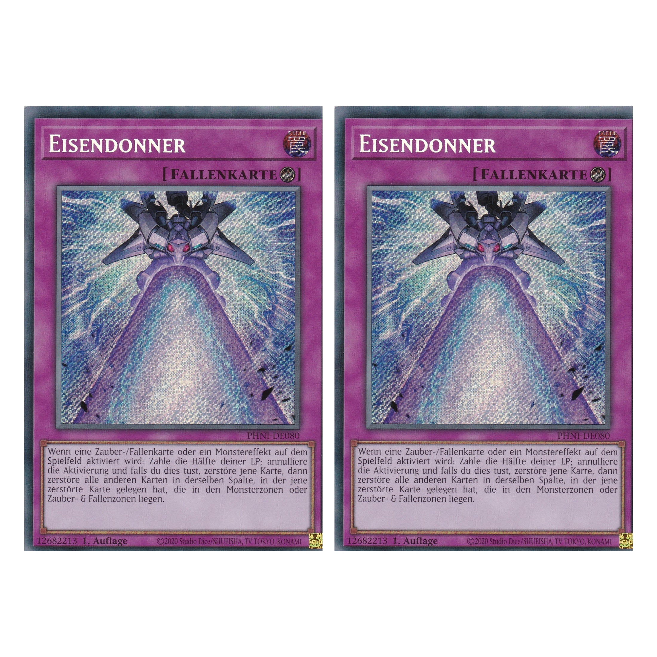 Eisendonner - PHNI-DE080 - Secret Rare - Deutsch - 1. Auflage - Phantom Nightmare - Duo Set (2 Stück) - Yu-Gi-Oh!