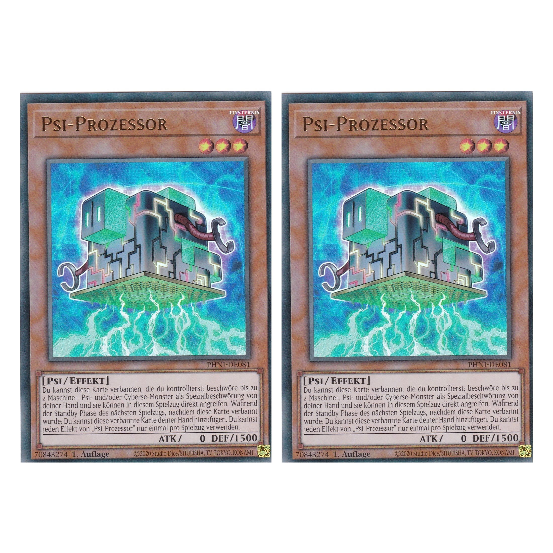PSI - Prozessor - PHNI-DE081 - Ultra Rare - Deutsch - 1. Auflage - Phantom Nightmare - Duo Set (2 Stück) - Yu-Gi-Oh!