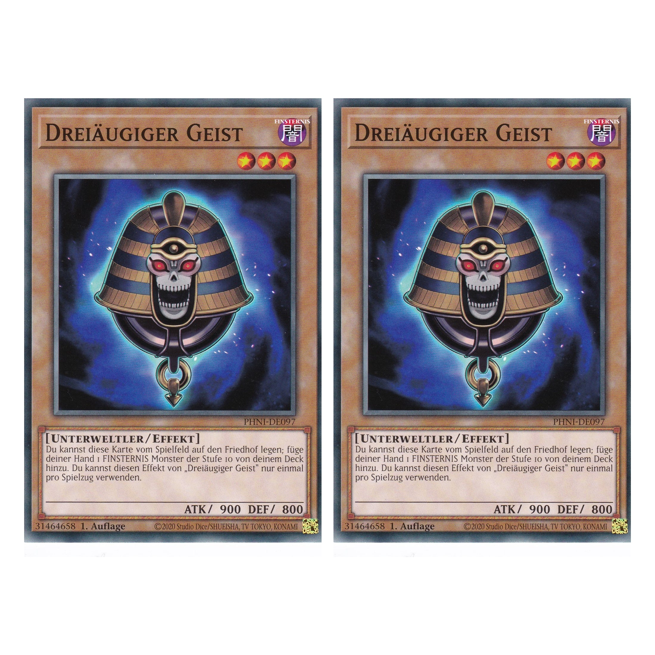 Dreiäugiger Geist - PHNI-DE097 - Common - Deutsch - 1. Auflage - Phantom Nightmare - Duo Set (2 Stück) - Yu-Gi-Oh!