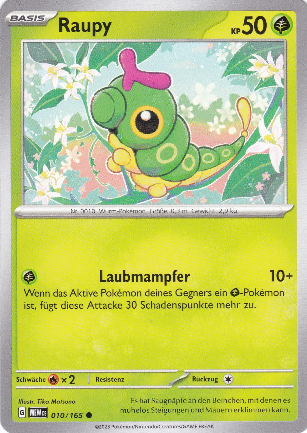 Raupy - 10 / 207 - Common - Karmesin & Purpur – 151 - Pokemon