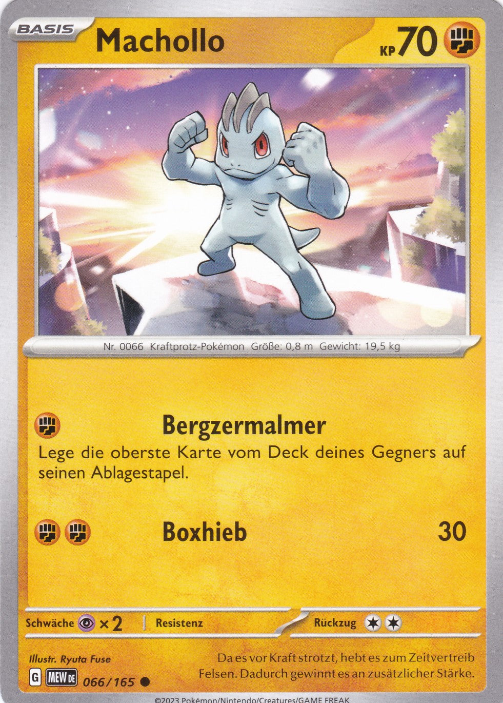 Machollo - 66 / 207 - Common - Karmesin & Purpur – 151 - Pokemon