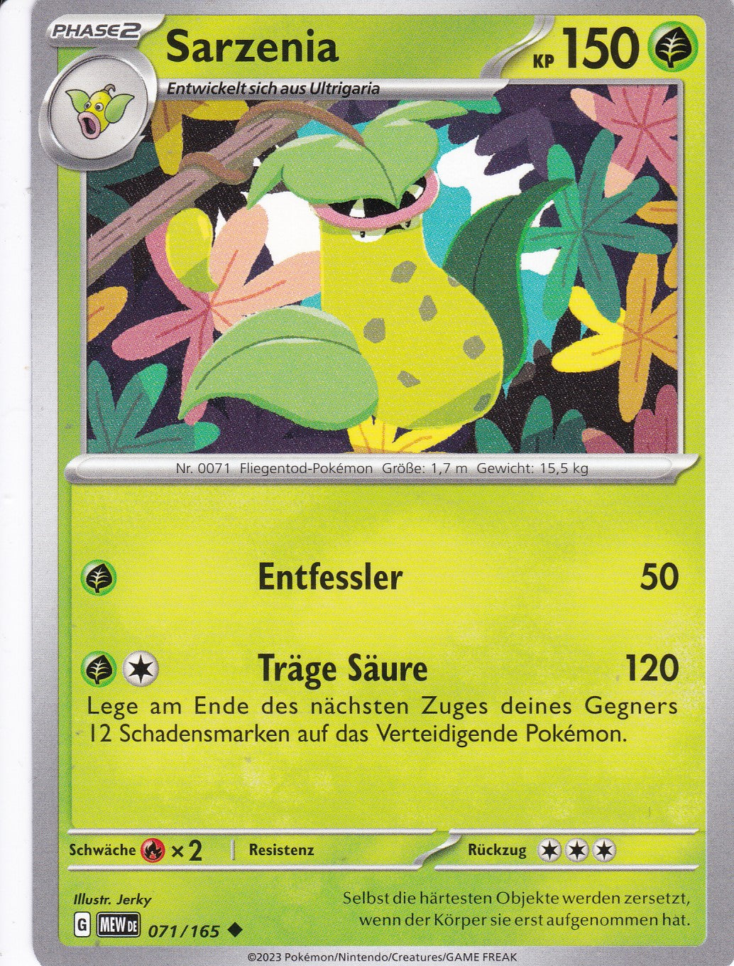 Sarzenia - 71 / 207 - Uncommon - Karmesin & Purpur – 151 - Pokemon