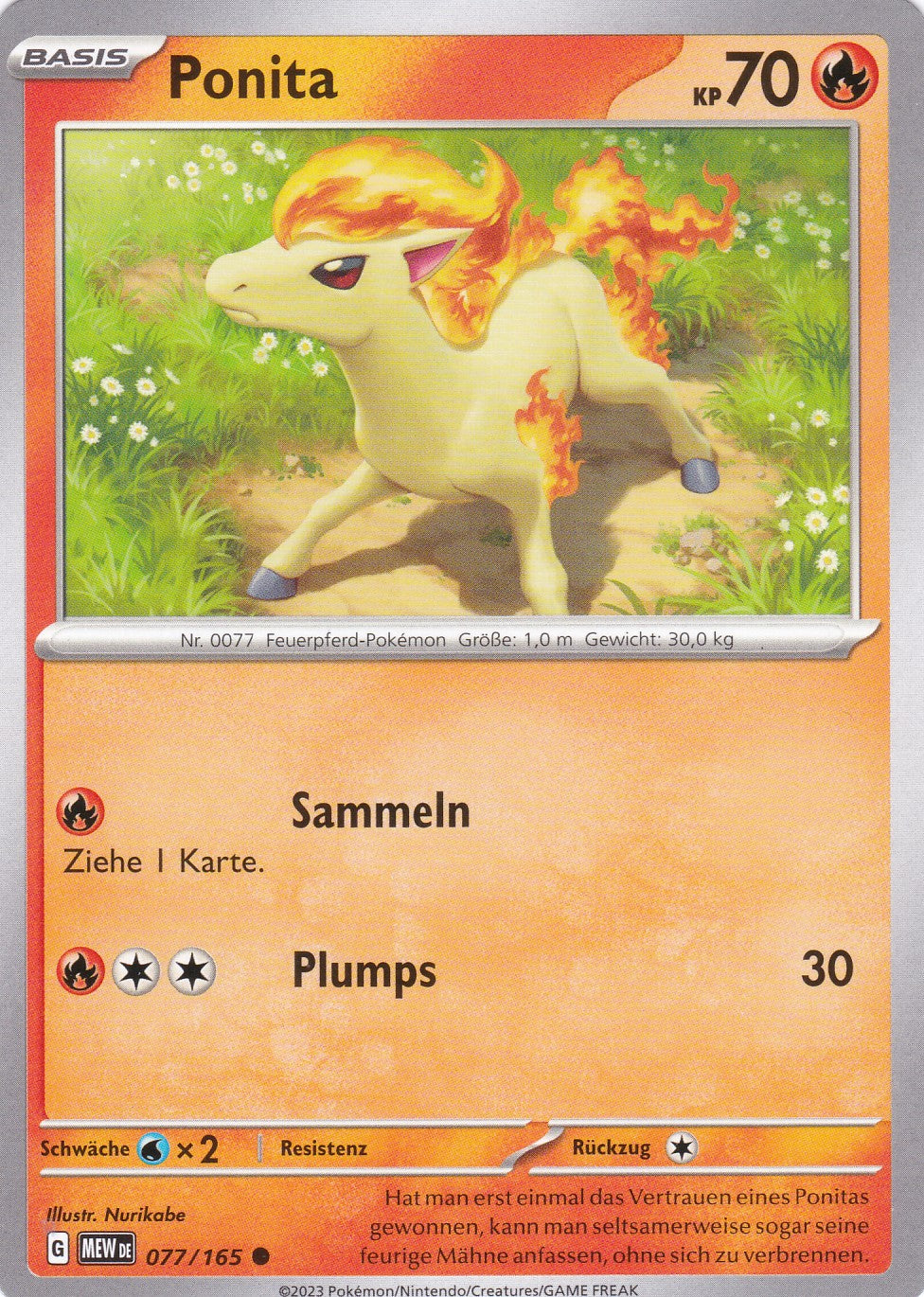 Ponita - 77 / 207 - Common - Karmesin & Purpur – 151 - Pokemon