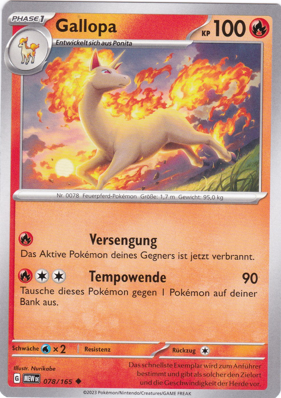 Gallopa - 78 / 207 - Uncommon - Karmesin & Purpur – 151 - Pokemon