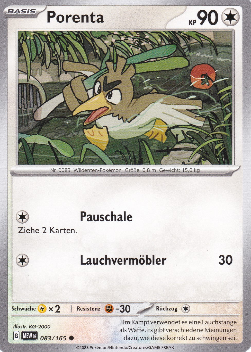 Porenta - 83 / 207 - Common - Karmesin & Purpur – 151 - Pokemon