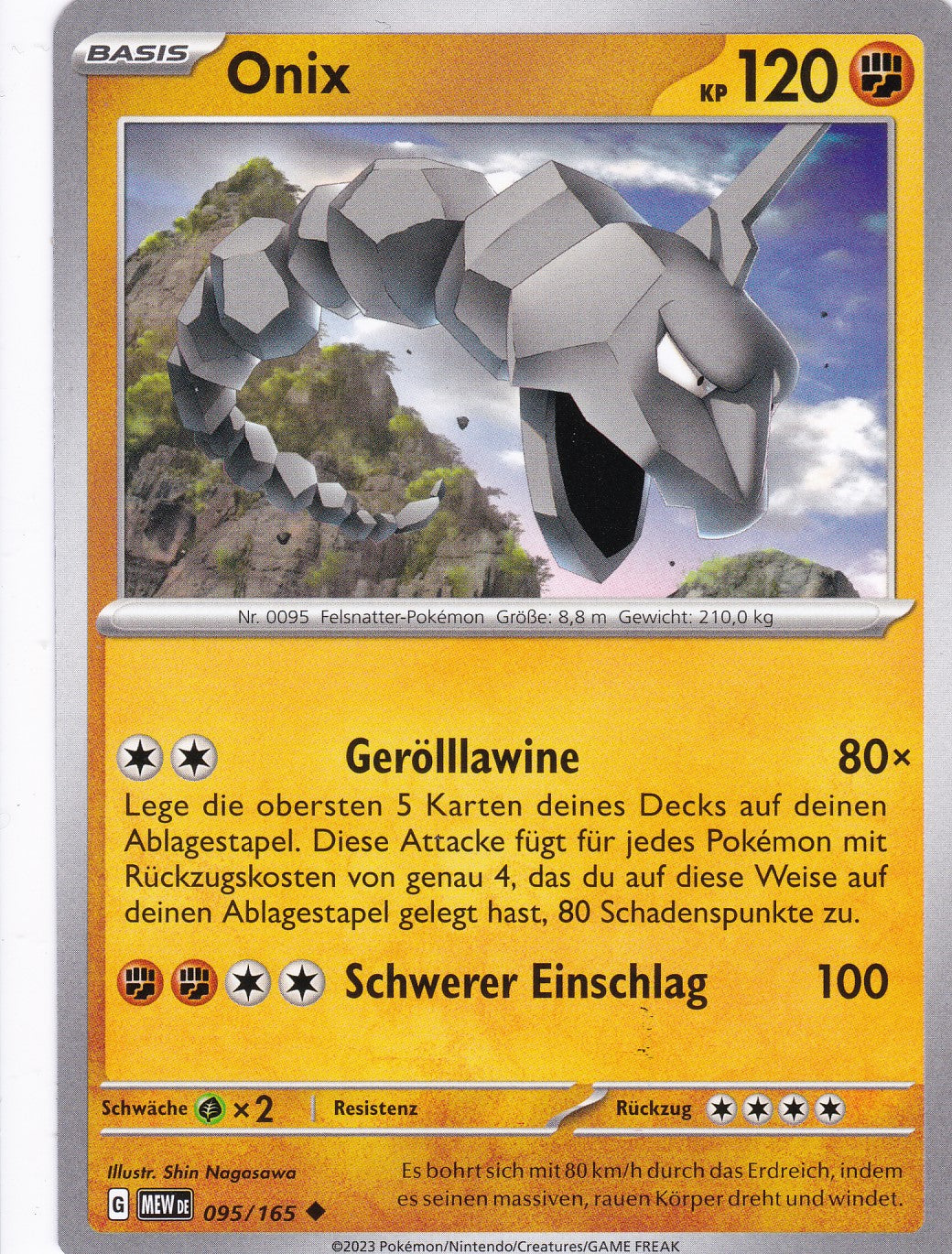 Onix - 95 / 207 - Uncommon - Karmesin & Purpur – 151 - Pokemon