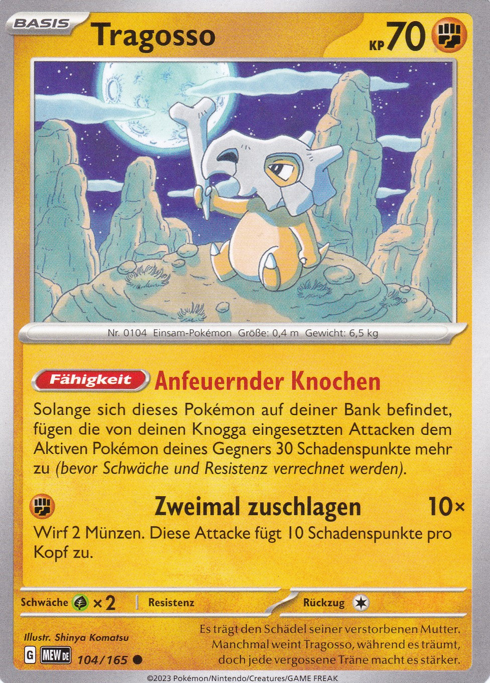 Tragosso - 104 / 207 - Common - Karmesin & Purpur – 151 - Pokemon