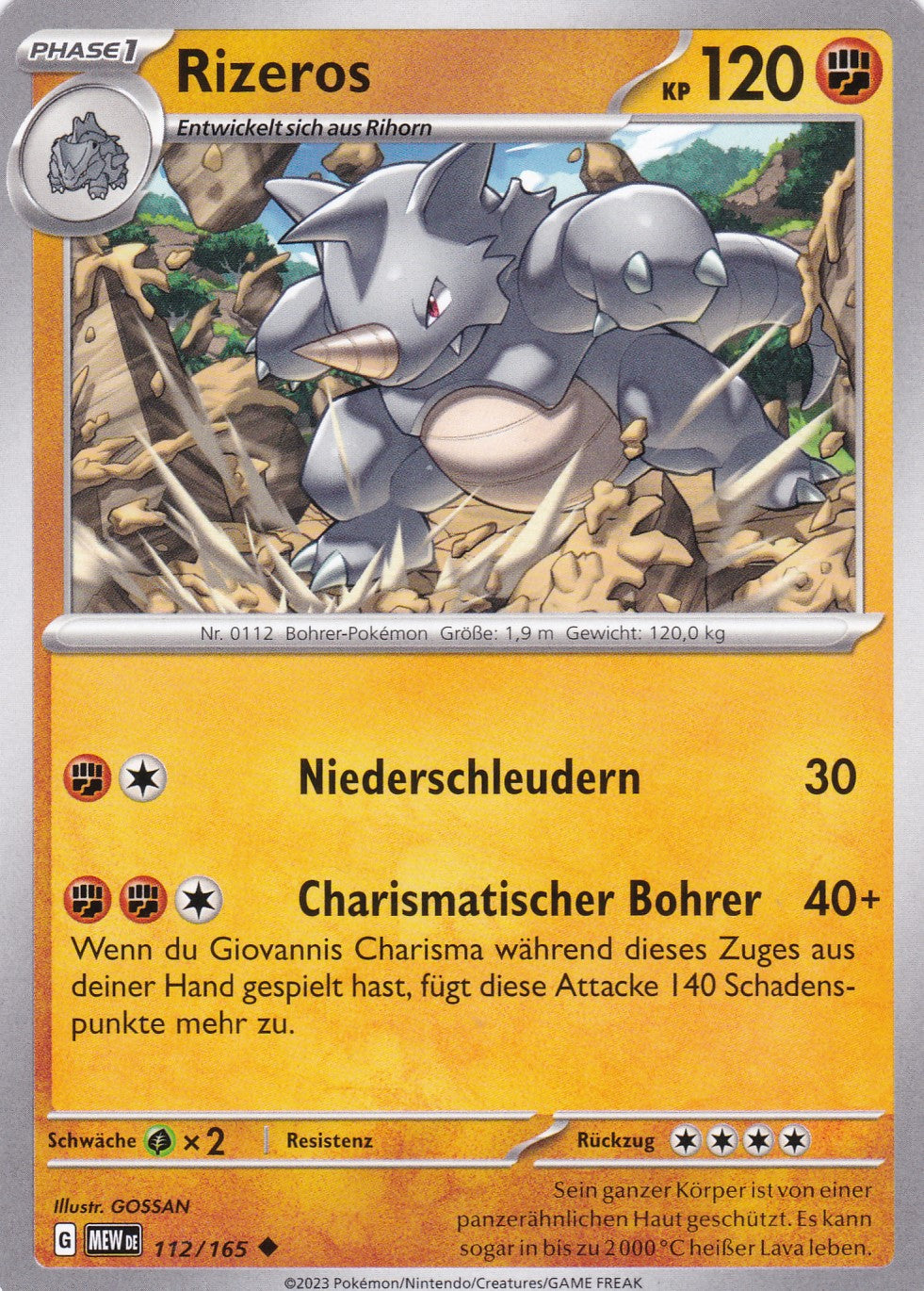 Rizeros - 112 / 207 - Uncommon - Karmesin & Purpur – 151 - Pokemon