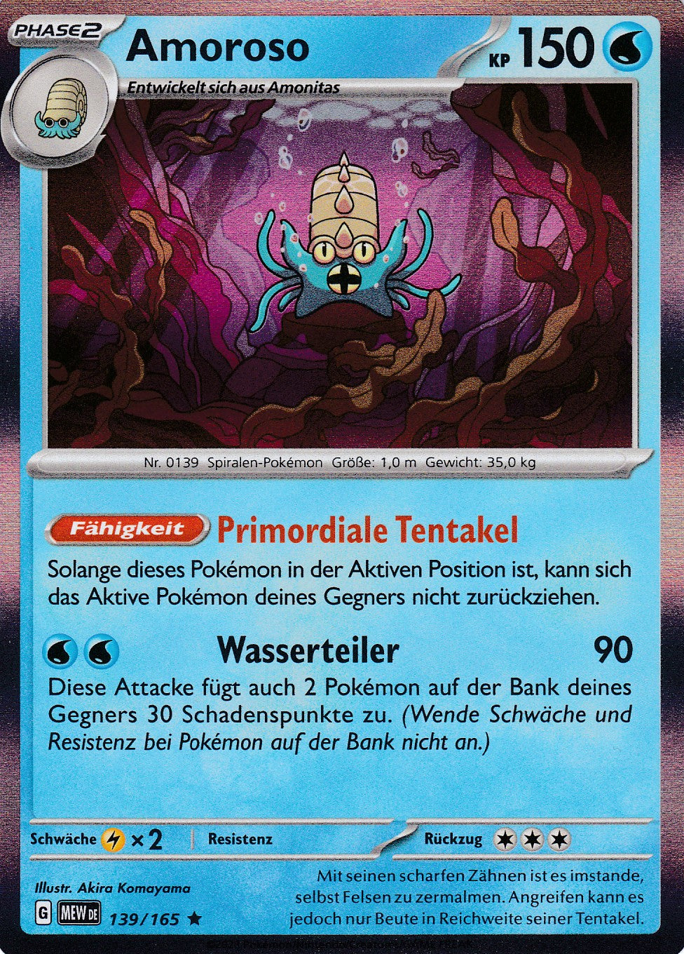 Amoroso - 139 / 207 - Rare - Karmesin & Purpur – 151 - Pokemon