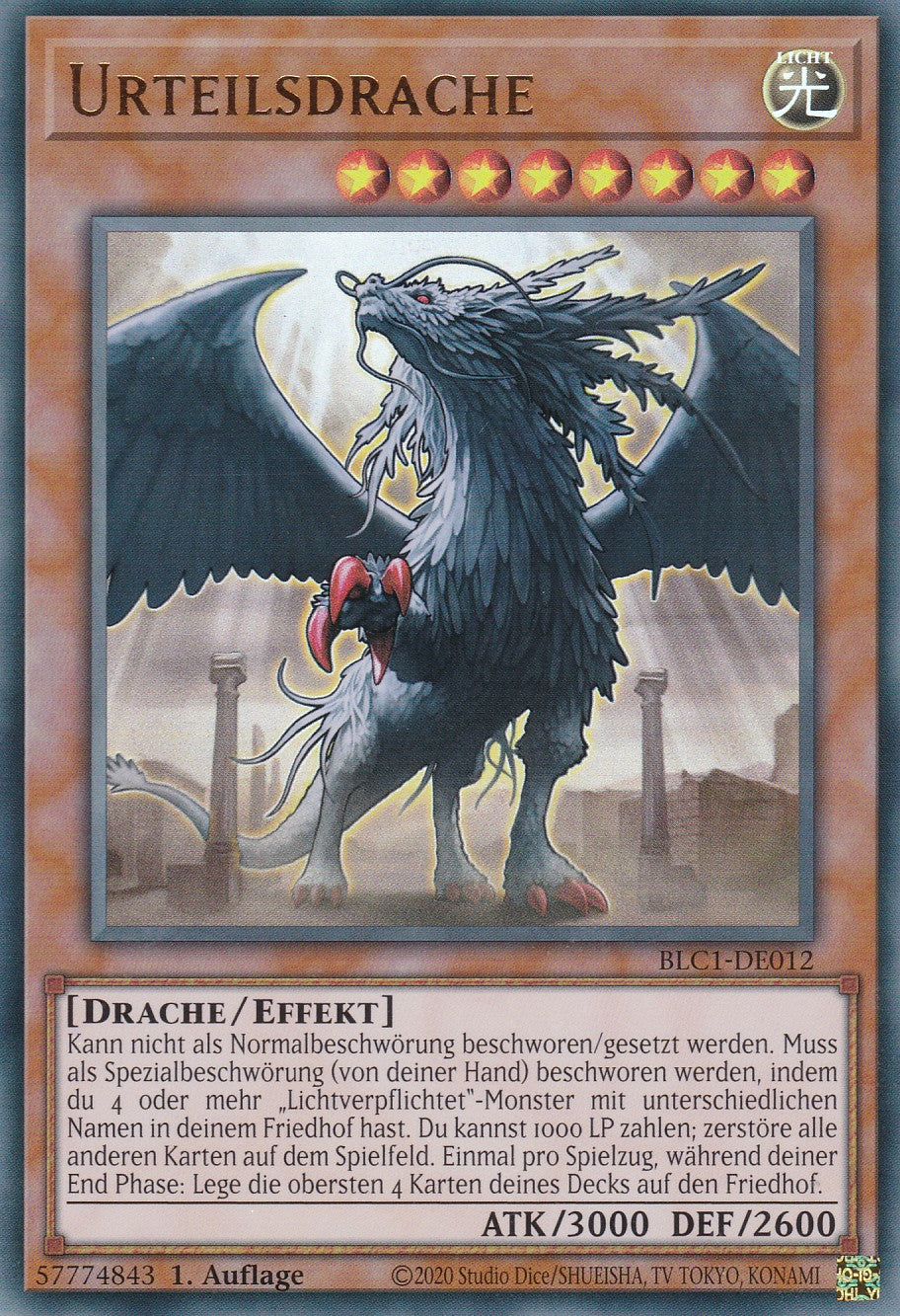 Urteilsdrache - BLC1-DE012 - Ultra Rare - 1. Auflage - DEUTSCH - Battles of Legends: Chapter 1