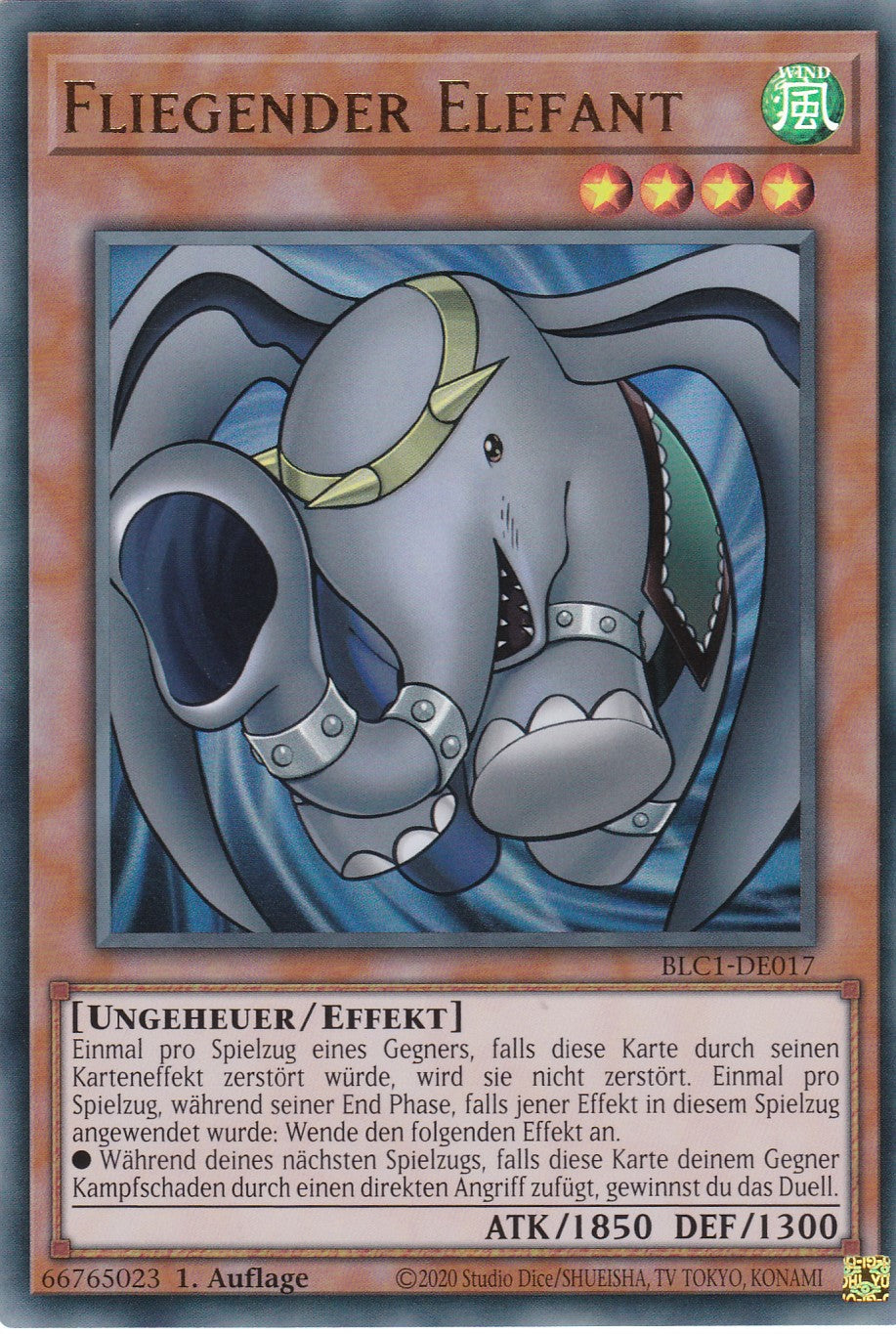 Fliegender Elefant - BLC1-DE017 - Ultra Rare - 1. Auflage - DEUTSCH - Battles of Legends: Chapter 1