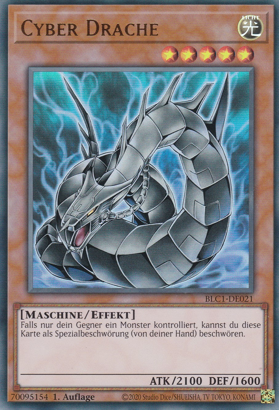 Cyber Drache - BLC1-DE021 - Ultra Rare - 1. Auflage - DEUTSCH - Battles of Legends: Chapter 1