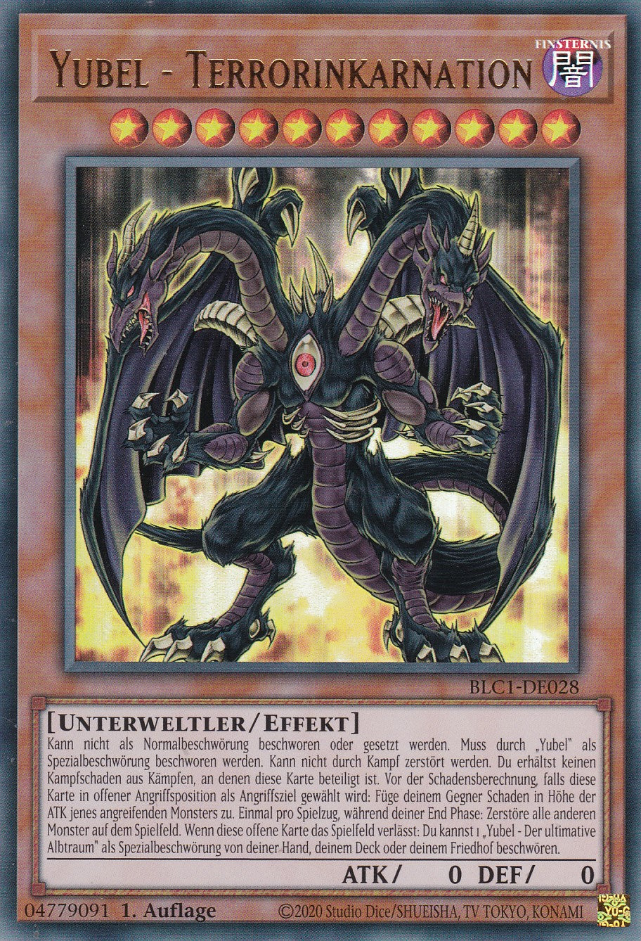 Yubel - Terrorinkarnation - BLC1-DE028 - Ultra Rare - 1. Auflage - DEUTSCH - Battles of Legends: Chapter 1