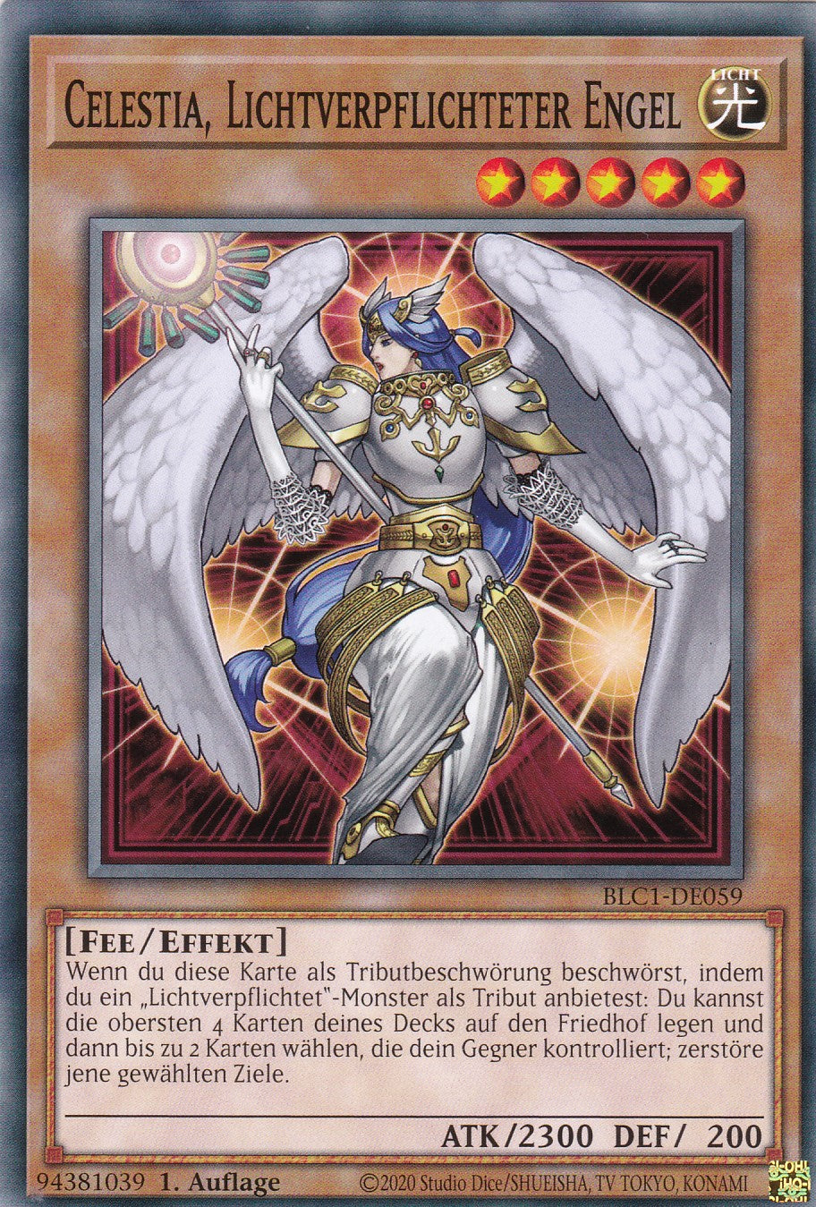 Celestia, Lichtverpflichteter Engel - BLC1-DE059 - Common - 1. Auflage - DEUTSCH - Battles of Legends: Chapter 1