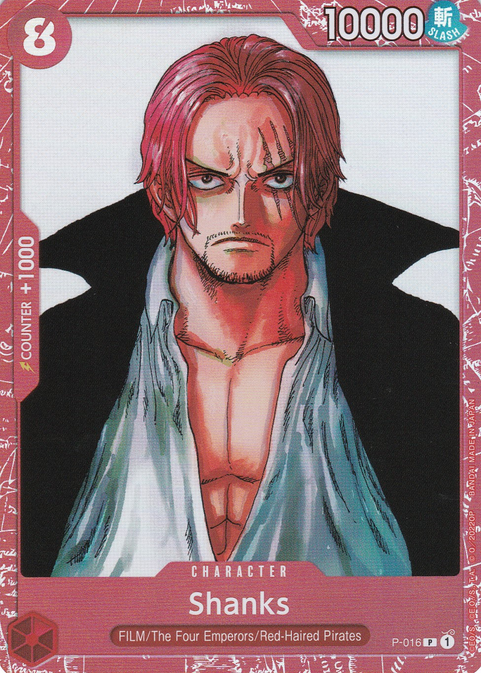 Shanks (P-016) - Promo - Premium Card Collection - One Piece Film Red Edition - One Piece Card Game