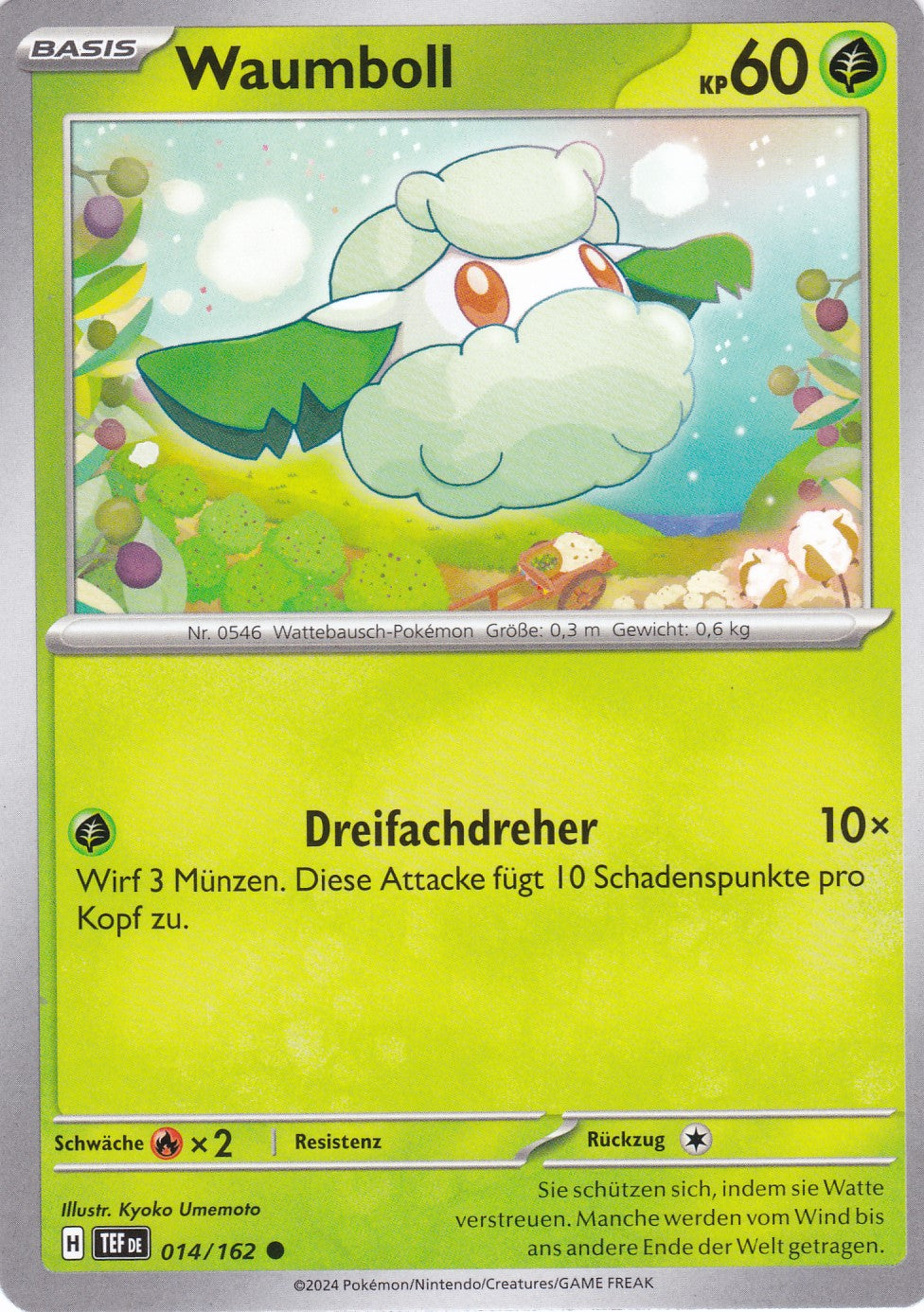 Waumboll - 14 / 218 - Common - Gewalten der Zeit - Pokemon