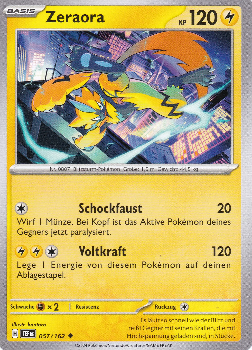 Zeraora - 57 / 218 - Uncommon - Gewalten der Zeit - Pokemon