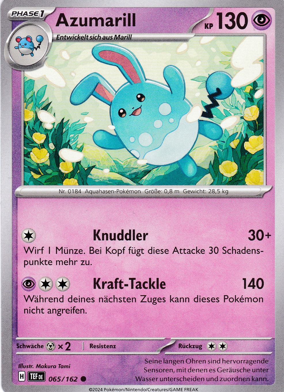 Azumarill - 65 / 218 - Common - Gewalten der Zeit - Pokemon